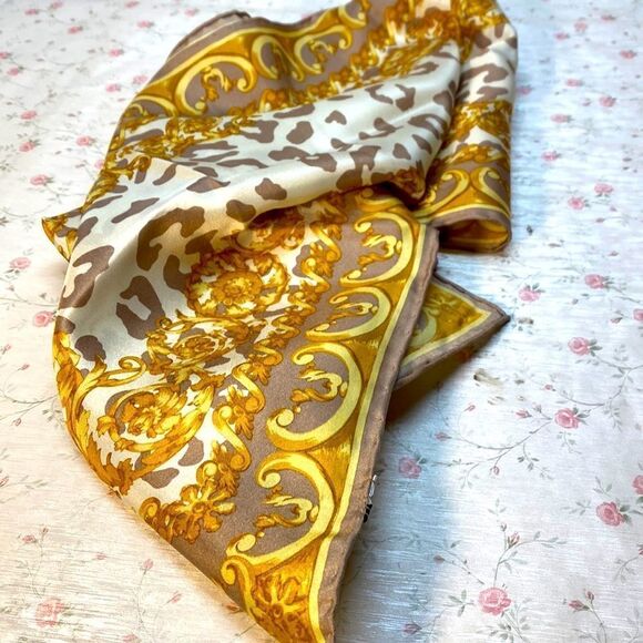 Talbots Silk Leopard Print Scarf